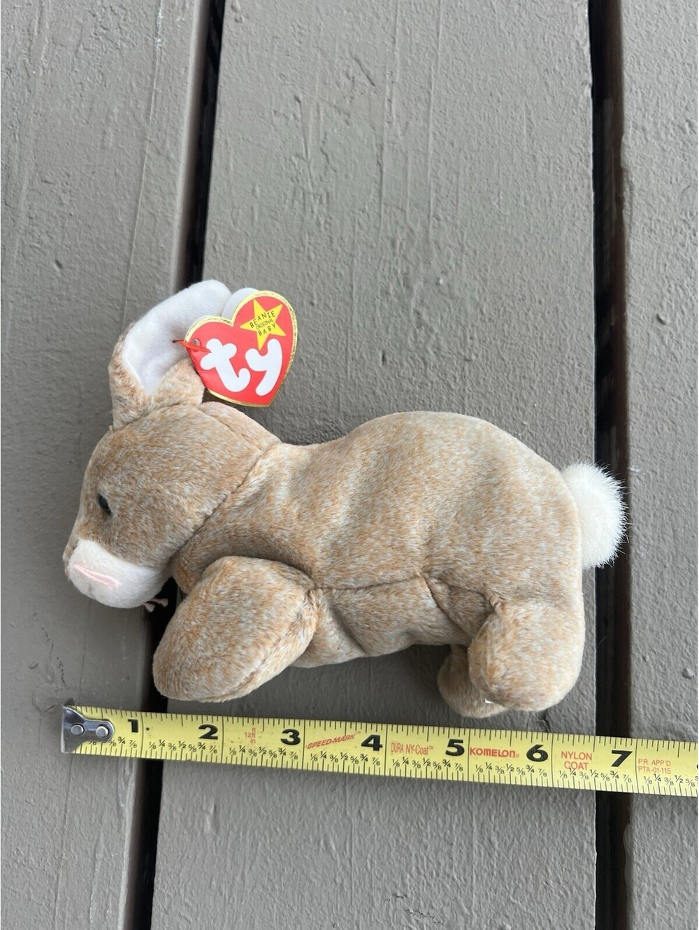 TY Beanie Babies NIBBLY the Rabbit DOB May 7, 1998 MWMT.